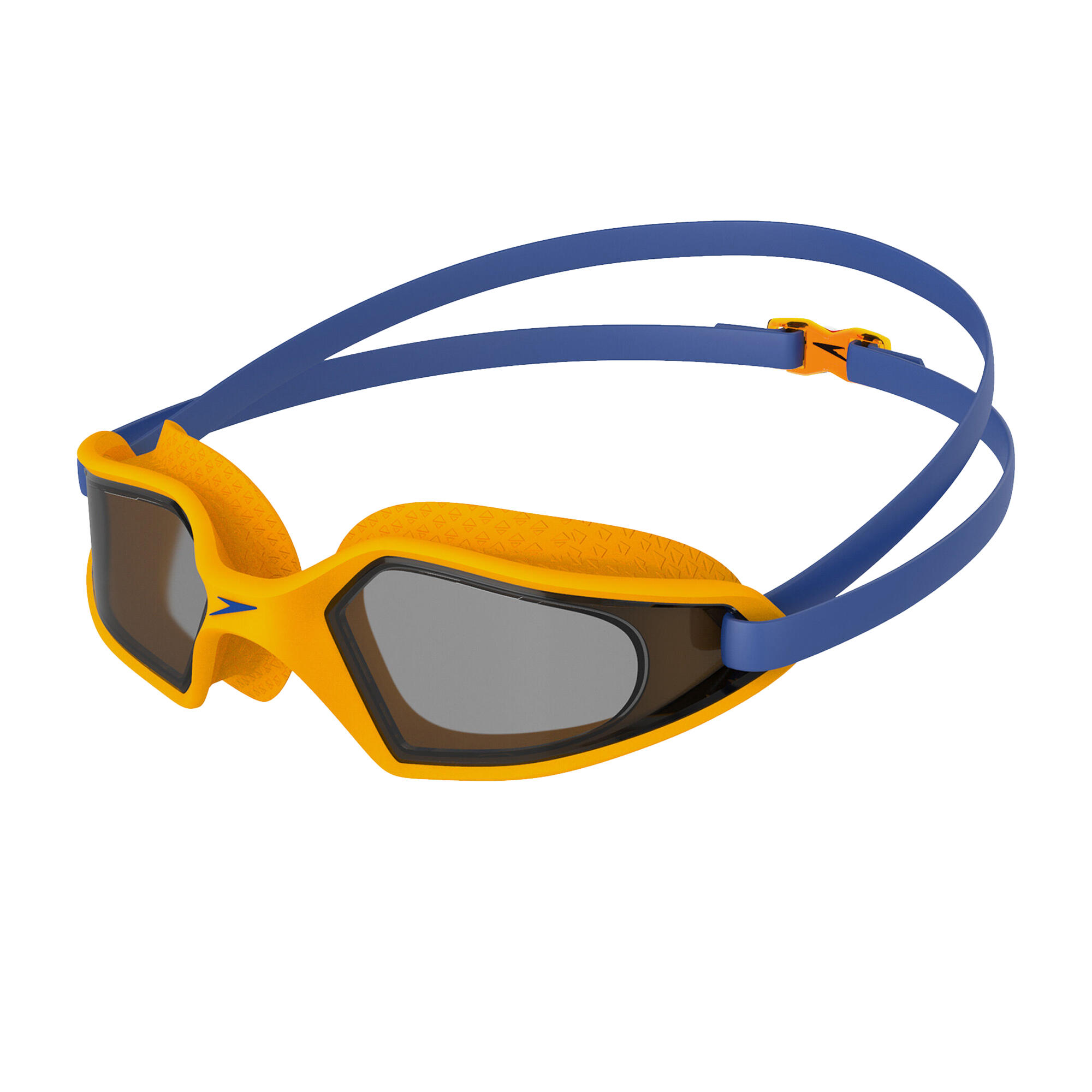 Speedo - Lunettes De Natation Hydropulse Enfant (jaune Orangé / Fumée / Ultrasonique) - Lunettes De Natation - Bleu|gris|orange - Decathlon