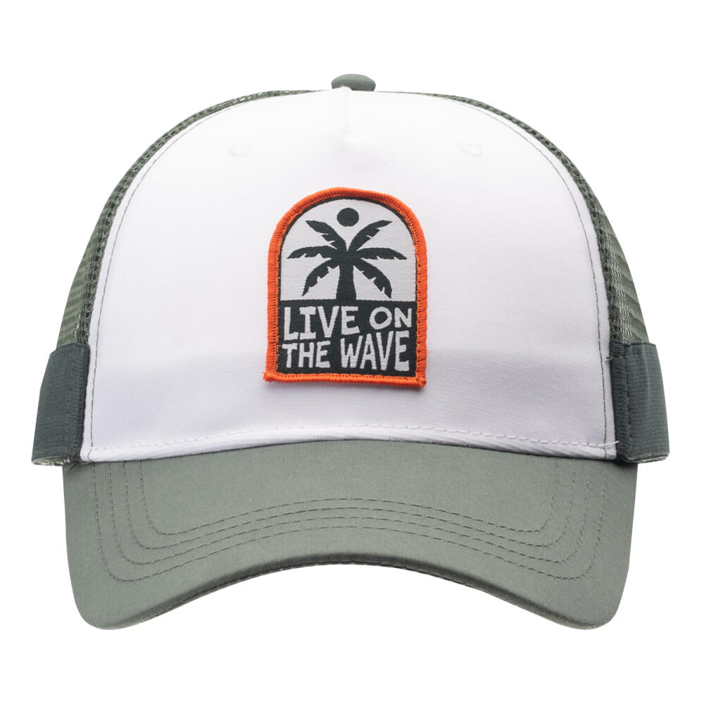 Aquawave - Casquette Trucker Mayle Homme (vert Myrte / Blanc) - Casquette - Blanc|vert - Taille Unique - Decathlon