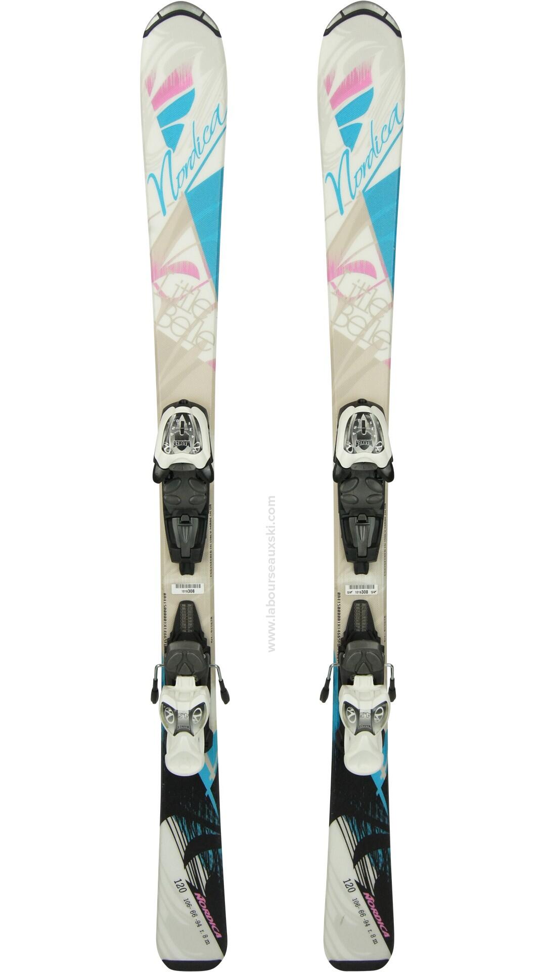 Reconditionné - NORDICA LITTLE BELLE JUNIOR + FIX - Très bon état 2/7