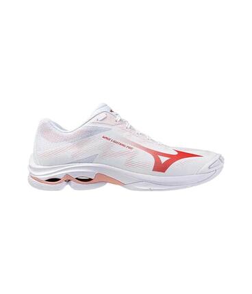 Zapatillas Mizuno Wave Lightning PRO Blancas/Rojas Mujer 2026