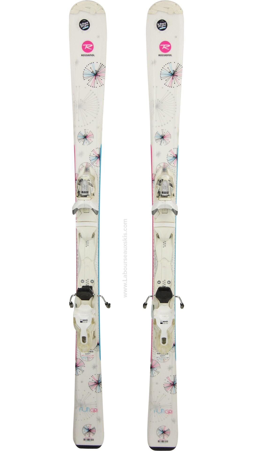 Reconditionné - ROSSIGNOL FUN GIRL + LOOK XPRESS 7 JR - Très bon état 2/7
