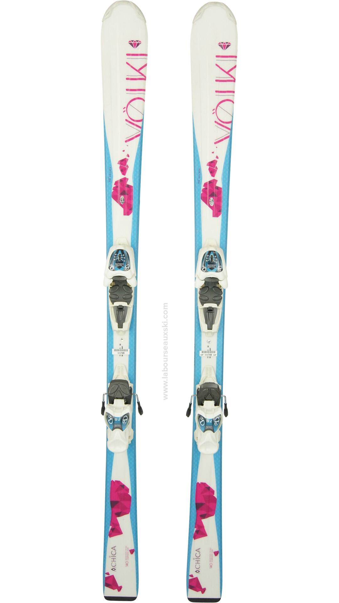 Reconditionné - VOLKL CHICA JUNIOR + FIX - Très bon état 2/7