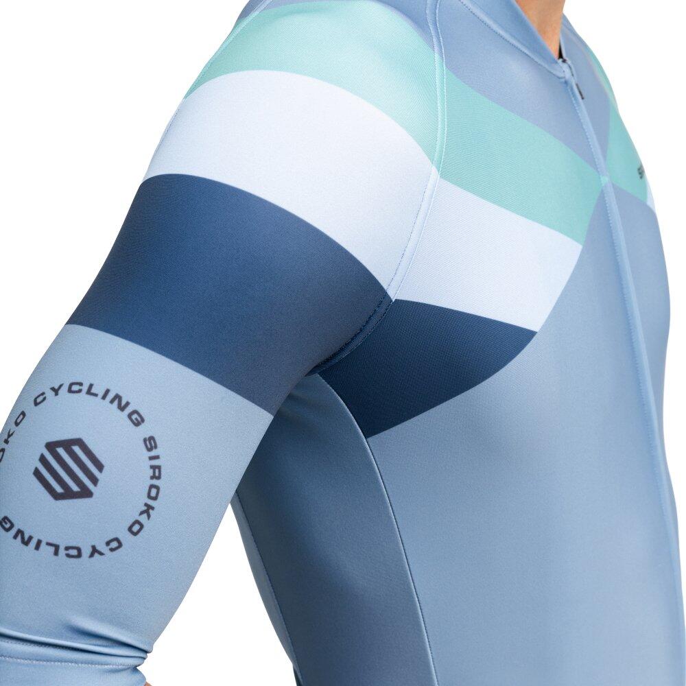 Maillot vélo manches courtes homme Cyclisme M2 Susten Bleu 4/8