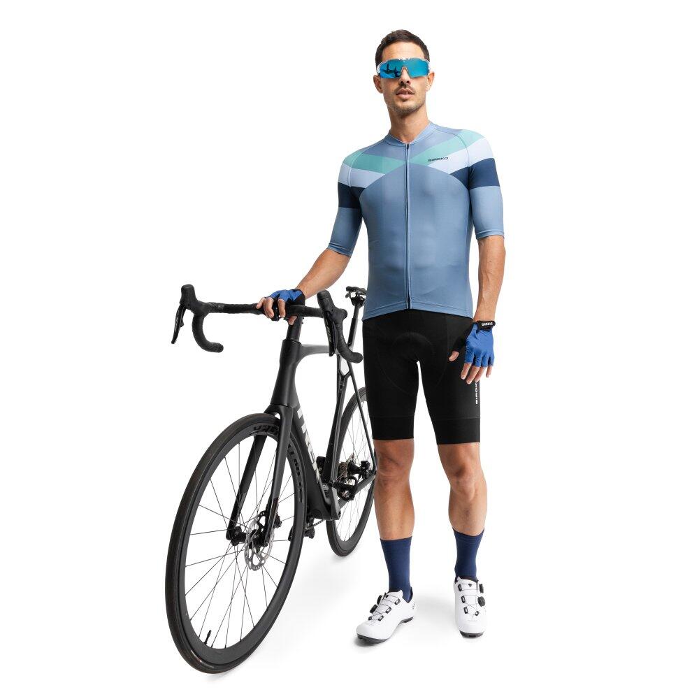 Maillot vélo manches courtes homme Cyclisme M2 Susten Bleu 3/8