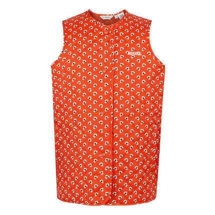 Orla Kiely" Weste für , Gesteppt Damen Kleerot