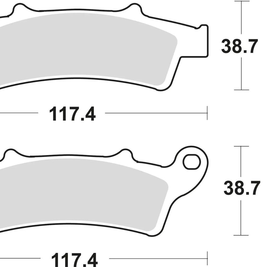 TRW MCB 726 Sintered Metal Brake Pads (Set).