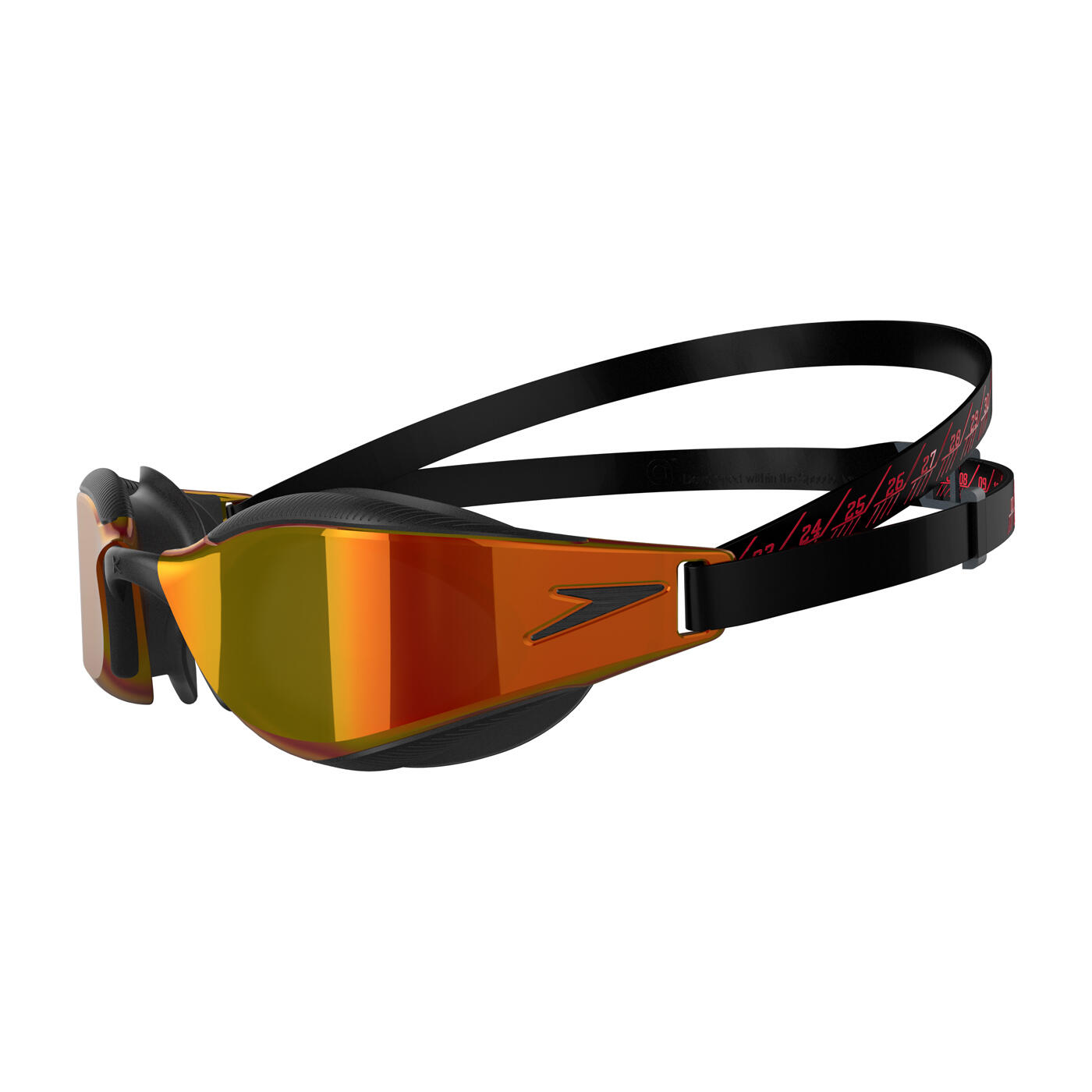 Lunettes De Natation FASTSKIN HYPER ELITE Adulte (Noir / Gris Oxyde / Feu) 3/3