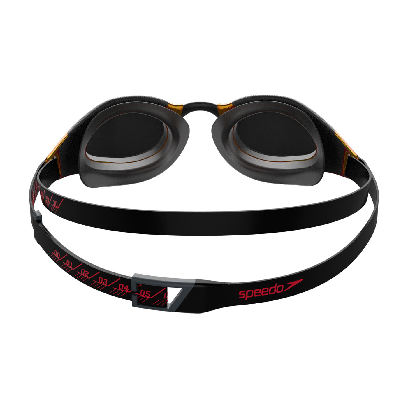Lunettes De Natation FASTSKIN HYPER ELITE Adulte (Noir / Gris Oxyde / Feu) 2/3
