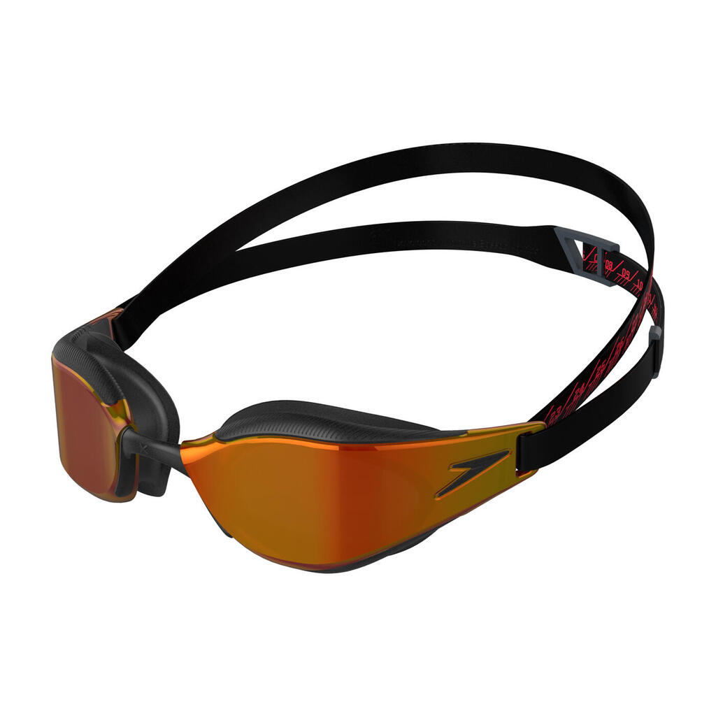 Unisex Adult Fastskin Hyper Elite Mirror Swimming Goggles (Black/Oxid Grey/Fire