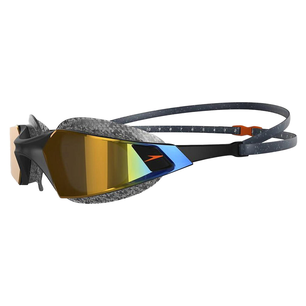 Lunettes De Natation AQUAPULSE PRO Adulte (Gris Oxyde / Noir / Orange) 3/3