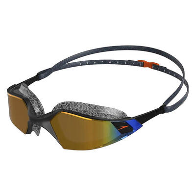 Unisex aquapulse pro zwembril voor volwassenen (oxid grijs/zwart/oranje)