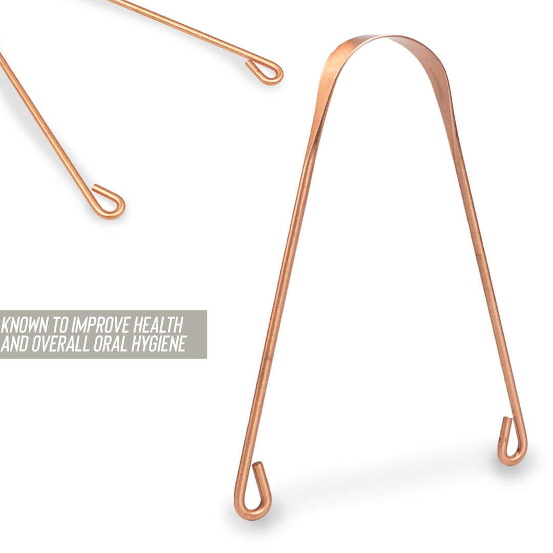 Miedziany czyścik do języka myga Copper Tongue Scraper Cleaner 3/7