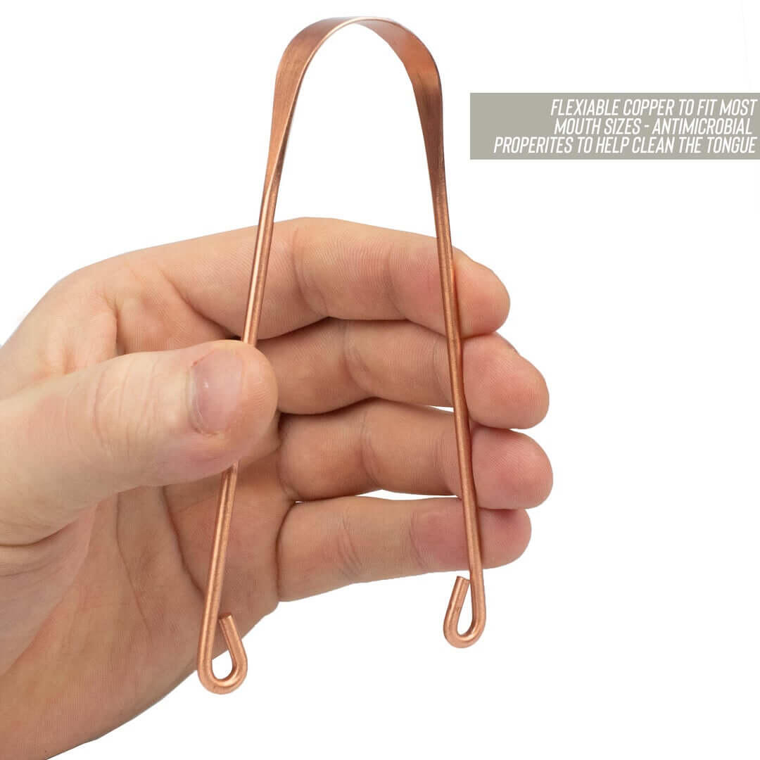 Miedziany czyścik do języka myga Copper Tongue Scraper Cleaner 4/7