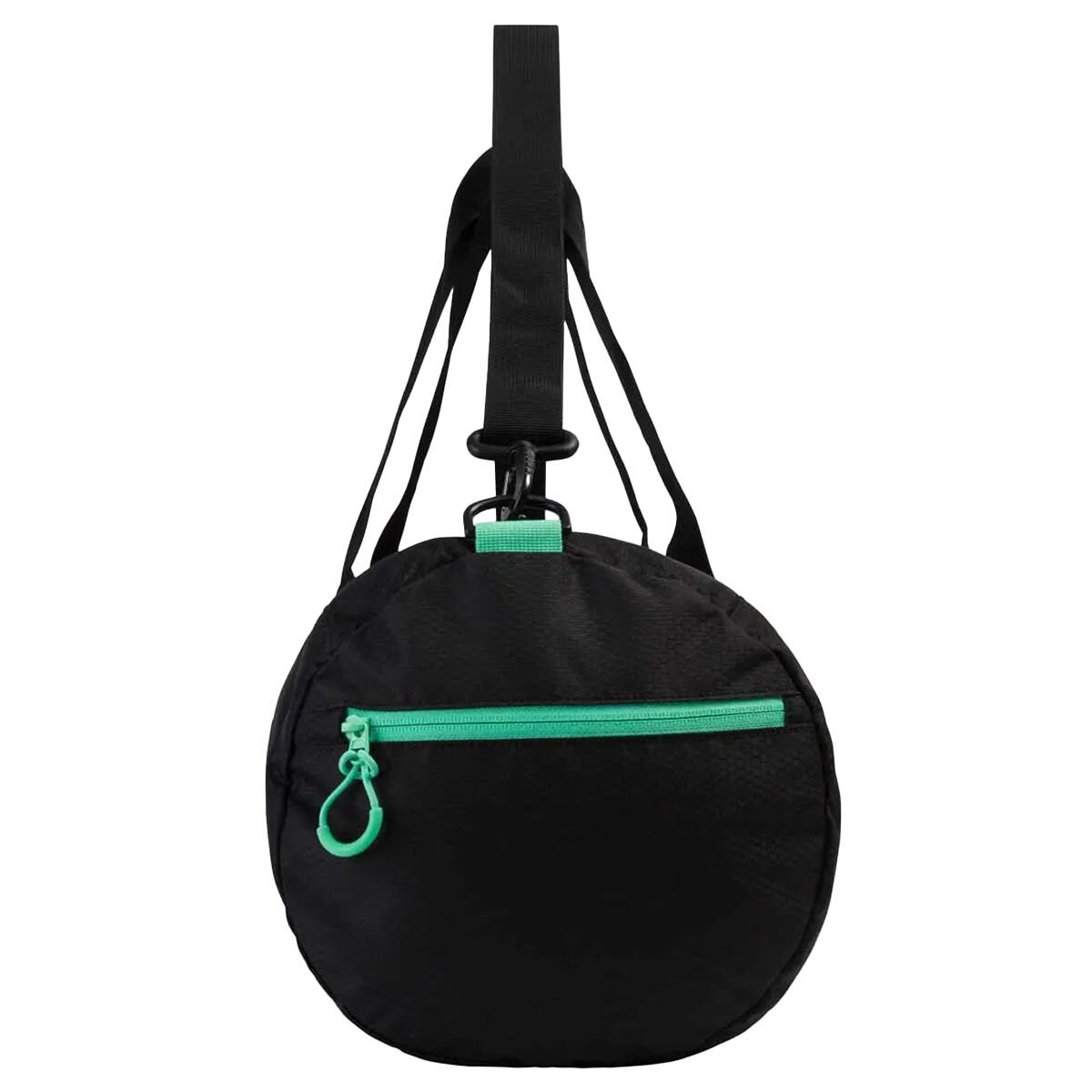 Reisetasche, Polyester, 30L Damen und Herren Schwarz/Leuchtend Grün 3/3