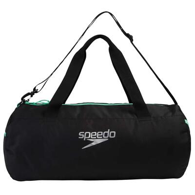 Polyester 30l duffeltas (zwart/groene gloed) einheitsgröße