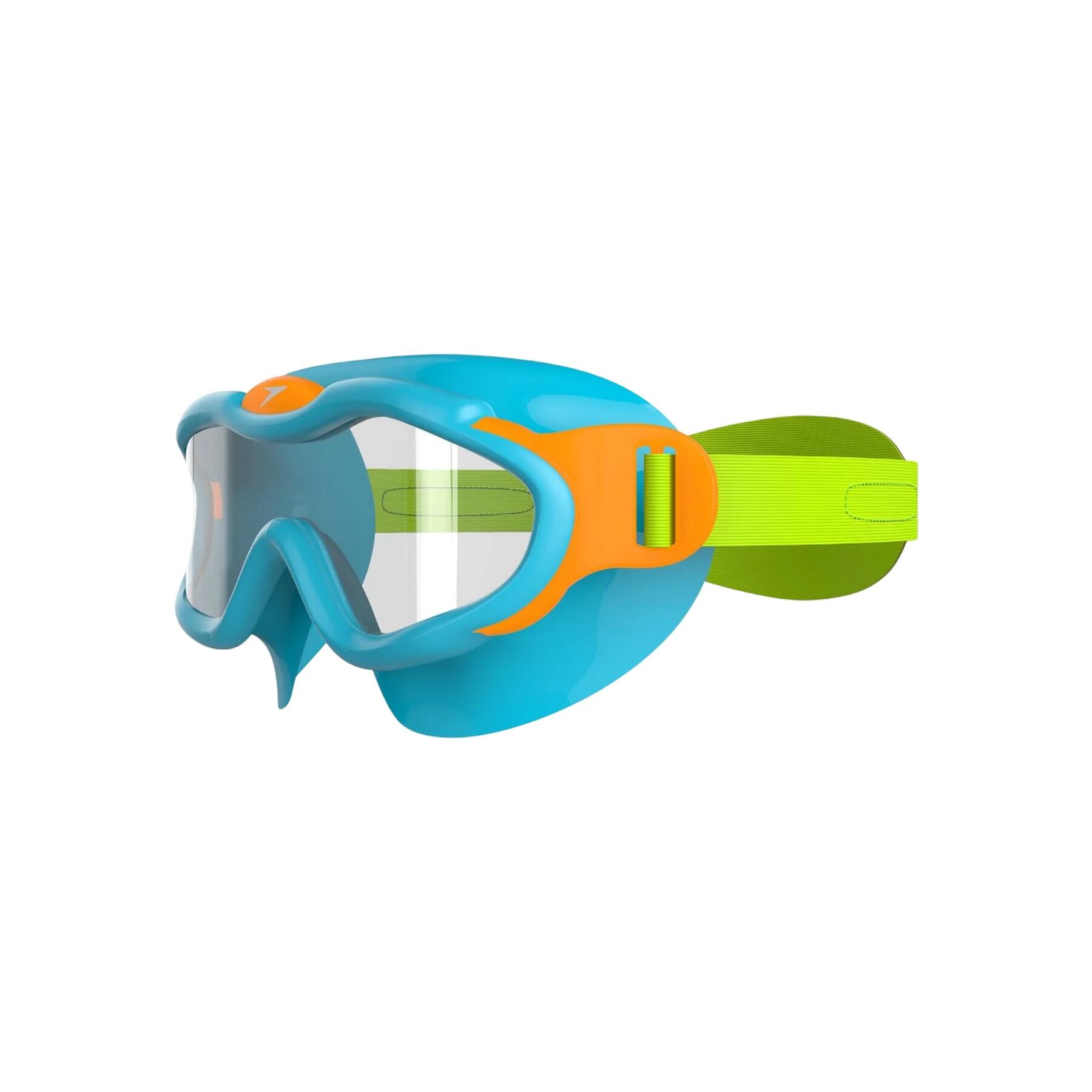 Óculos de natação Sea Squad para crianças e jovens (Azul Azure/Claro/Verde 3/4