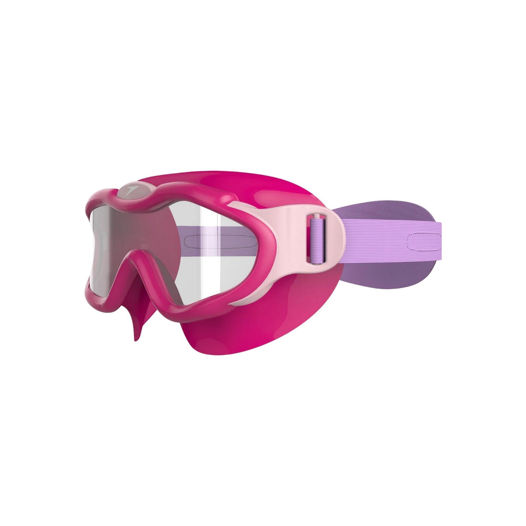 Óculos de natação Sea Squad para crianças e jovens (Rosa elétrico/Miami 3/4