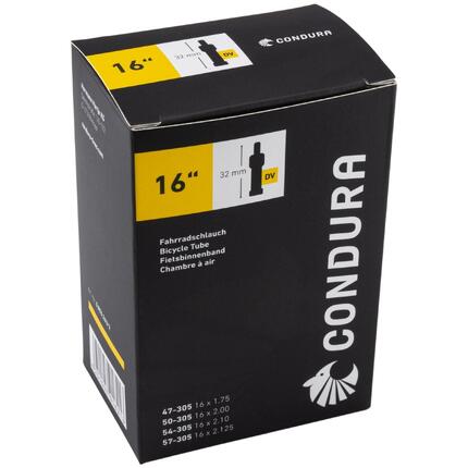 Wewnętrzna Dętka Condura 16" dv32 47/57-305 do Rowerów Miejskich