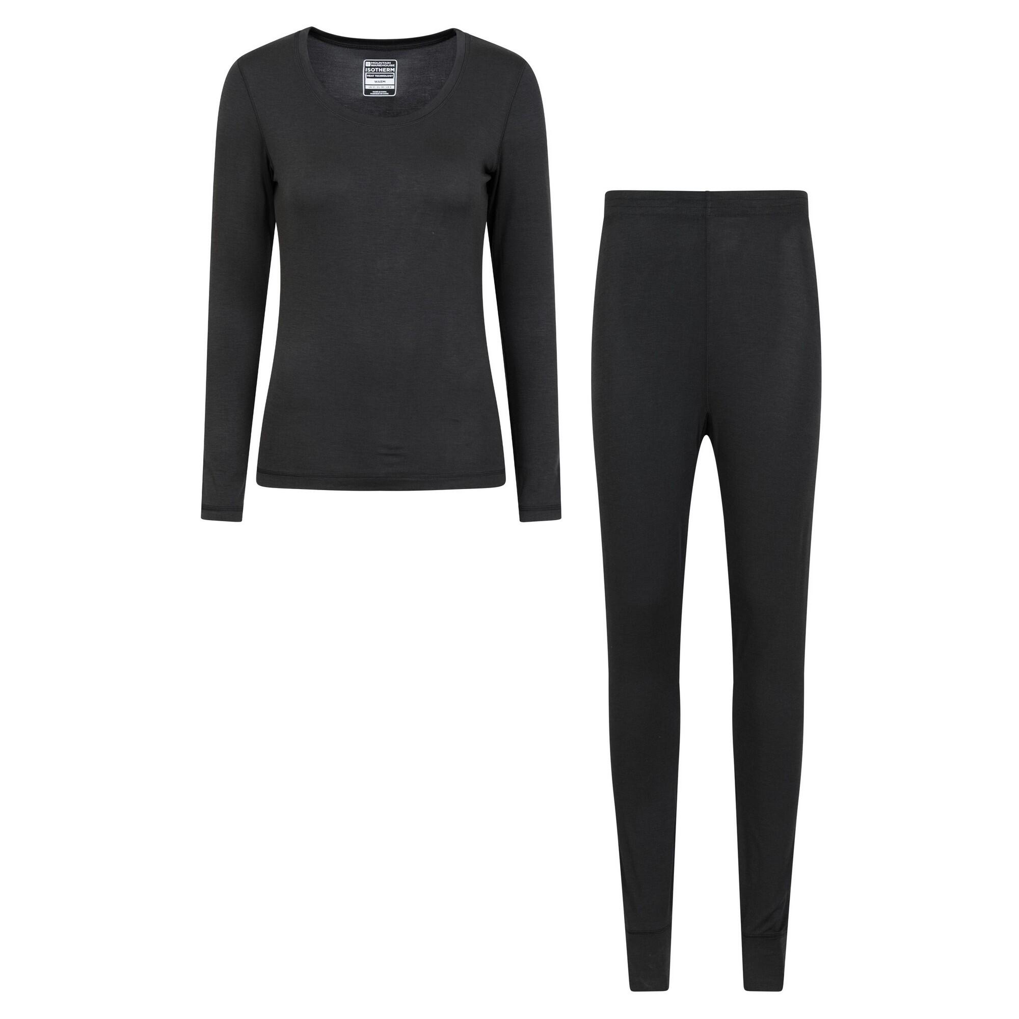 MOUNTAIN WAREHOUSE Womens/Ladies Keep The Heat Isotherm Base Layer Set (Black)