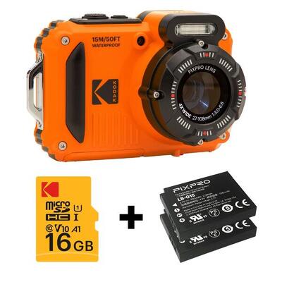 Kodak pixpro wpz2 – 16 mp waterdichte camera, 4x zoom, 1080p hd – blauw