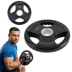 Poids en fonte avec caoutchouc XTREXO RW5 5 kg