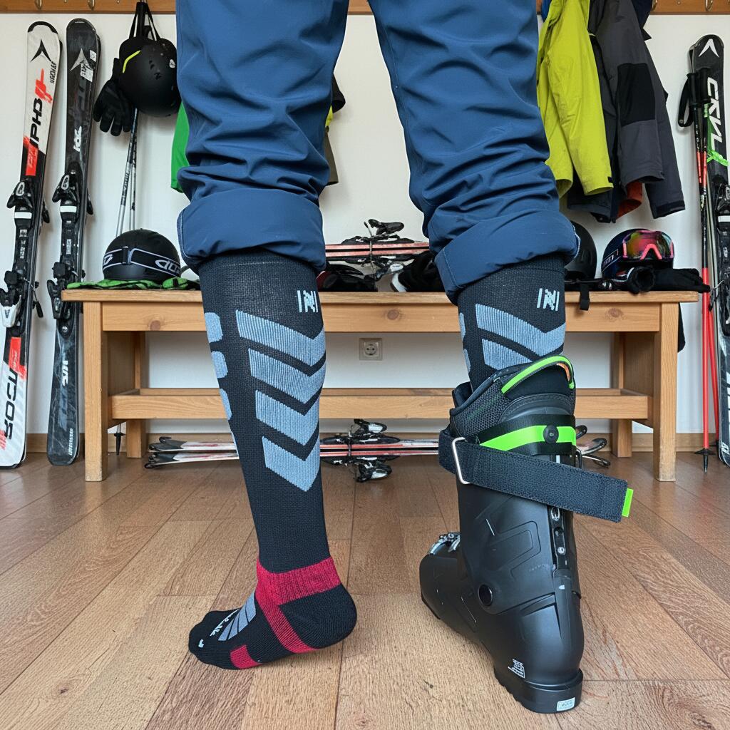 Calcetines ski compresión lana merino - Anti-Calambre - Snowbird 2/3