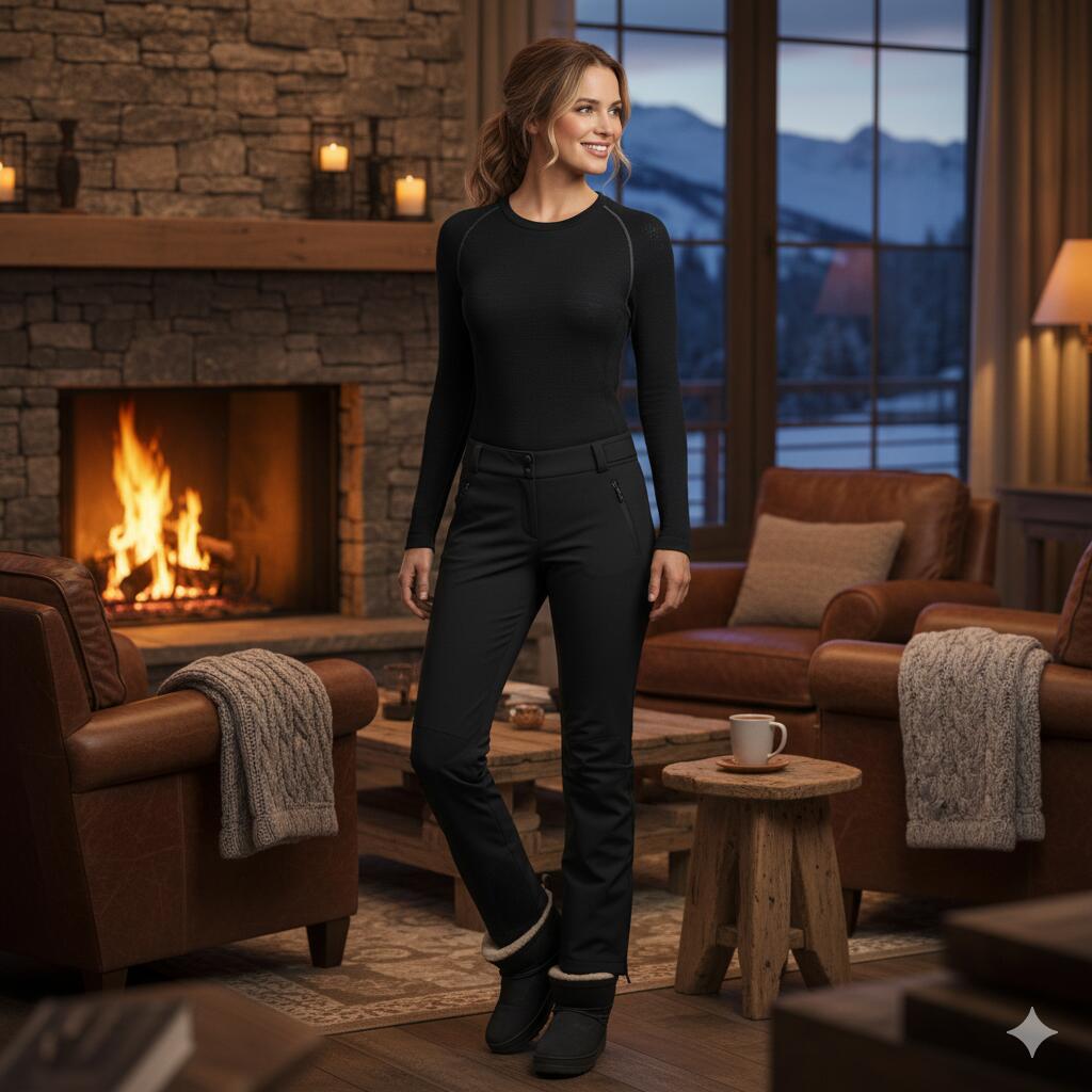 80% Merinowolle Nahtloses Thermoshirt Damen – Yeti 6/6