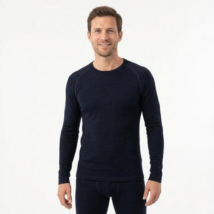80% Merinowolle Nahtloses Thermoshirt Herren – Yeti