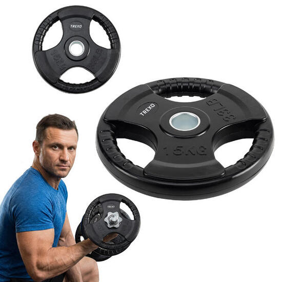 Peso in ghisa con gomma XTREXO 15 kg