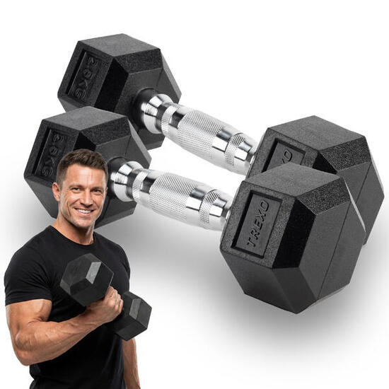 Manubrio gommato XTREXO Hex 25 kg