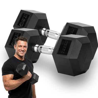 Manubrio gommato XTREXO Hex 175 kg
