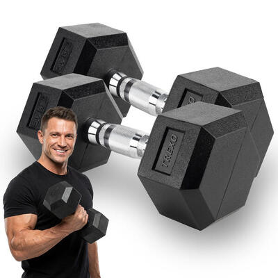 Manubrio gommato XTREXO Hex 75 kg