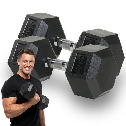 XTREXO Hex gummierte Hantel 15 kg