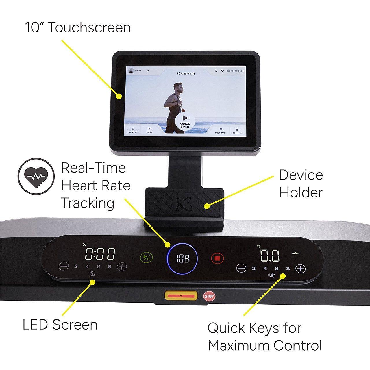 tapis de course runr-s - avec écran tactile 10 », cloud cushion, bluetooth et ap 6/7