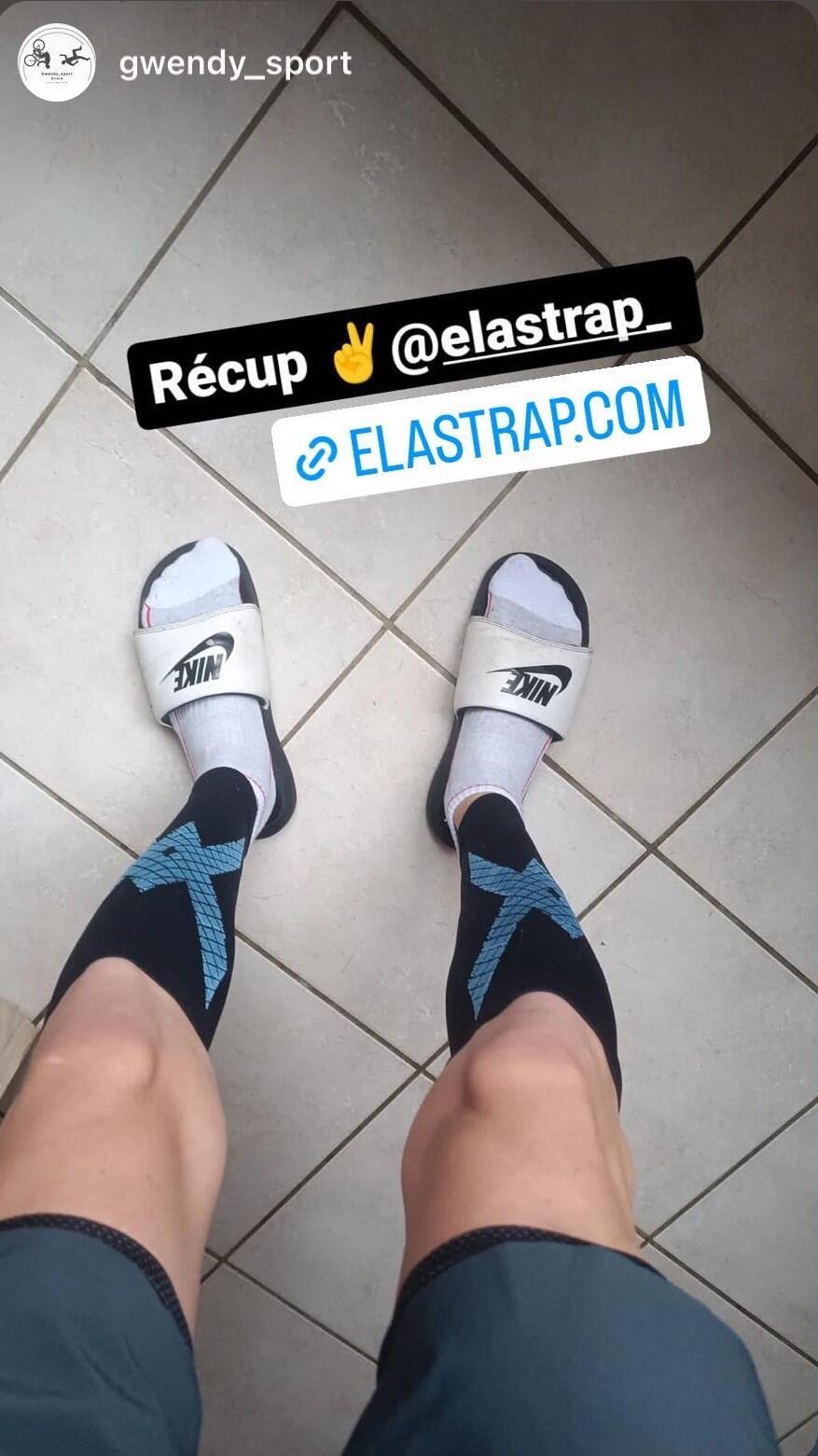 Manchons mollet de compression X-Sport - Effort et récupération - Noir et Bleu 4/4