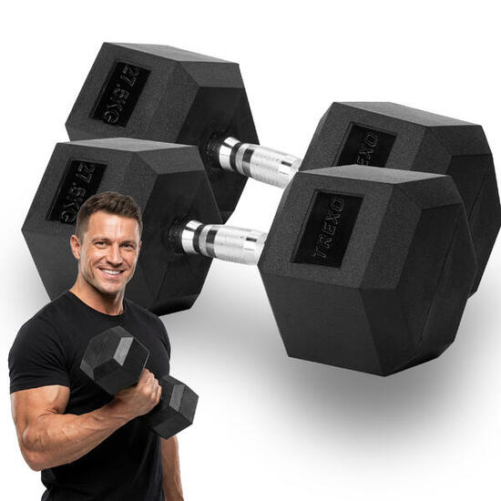 Manubrio gommato XTREXO Hex 275 kg