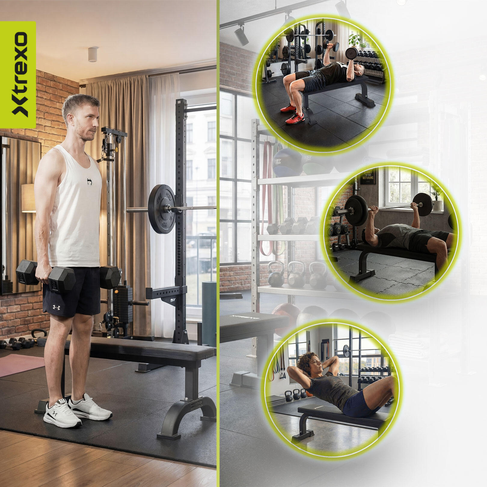 XTREXO B10 Eenvoudige trainingsbank 3/7