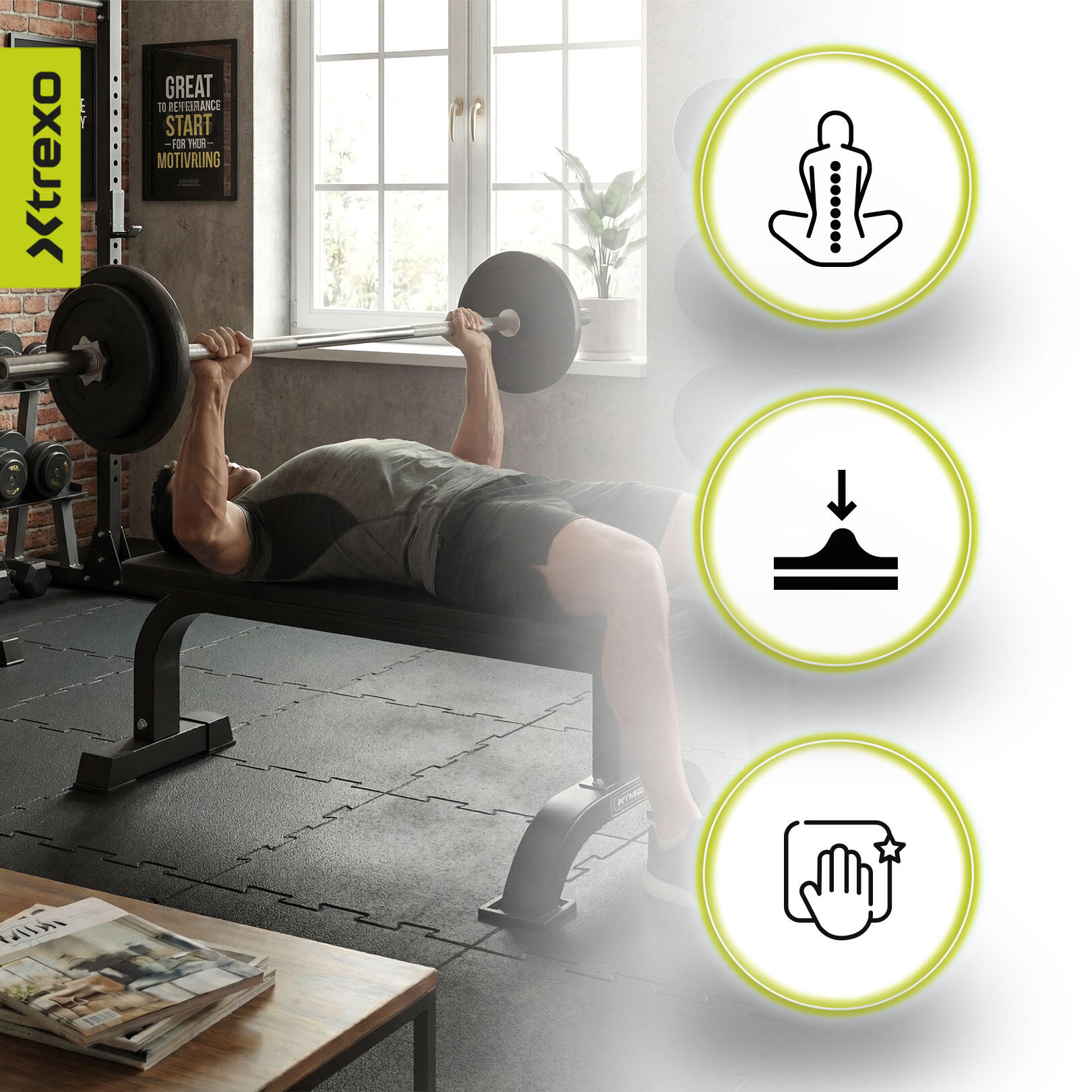 XTREXO B10 Eenvoudige trainingsbank 6/7