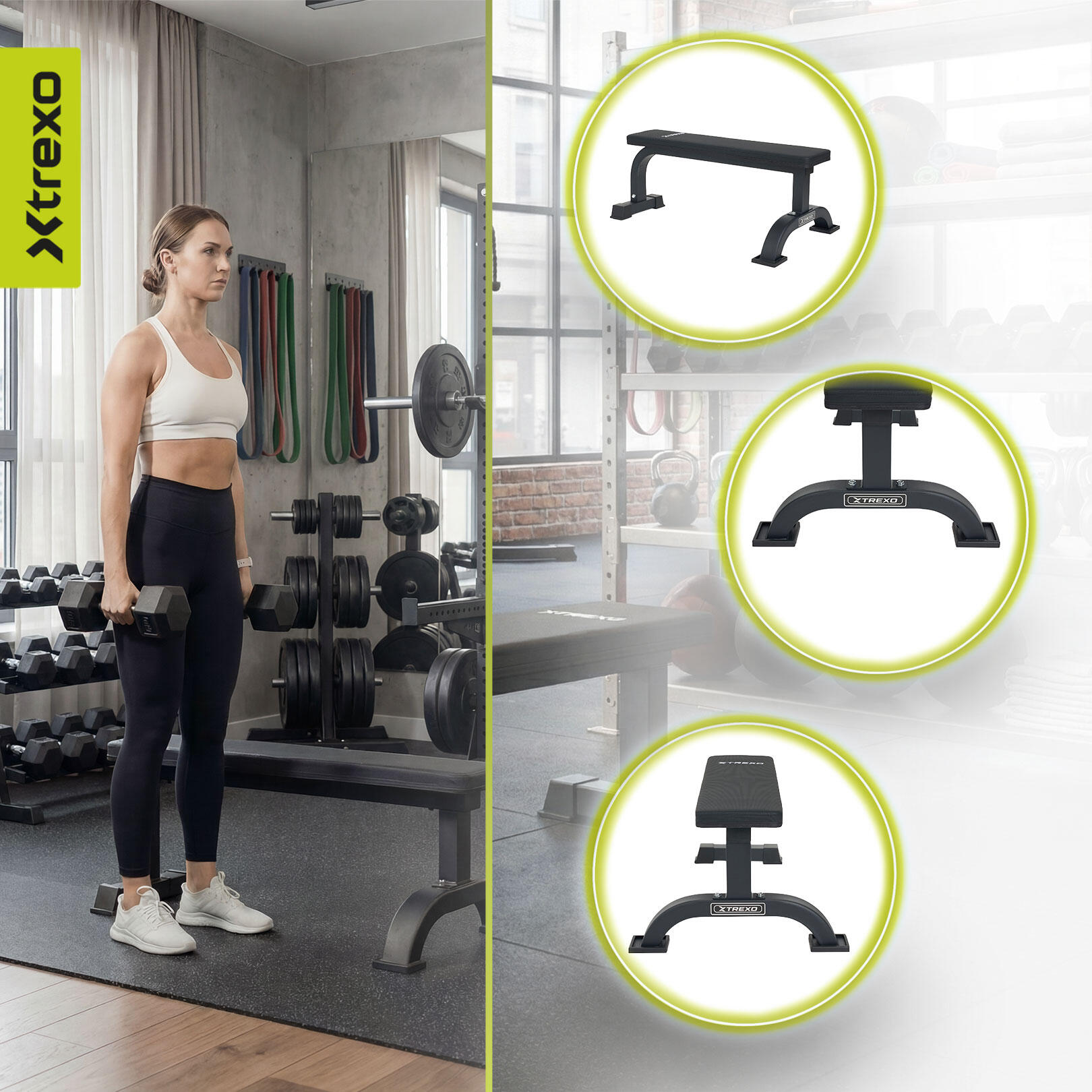 XTREXO B10 Eenvoudige trainingsbank 4/7