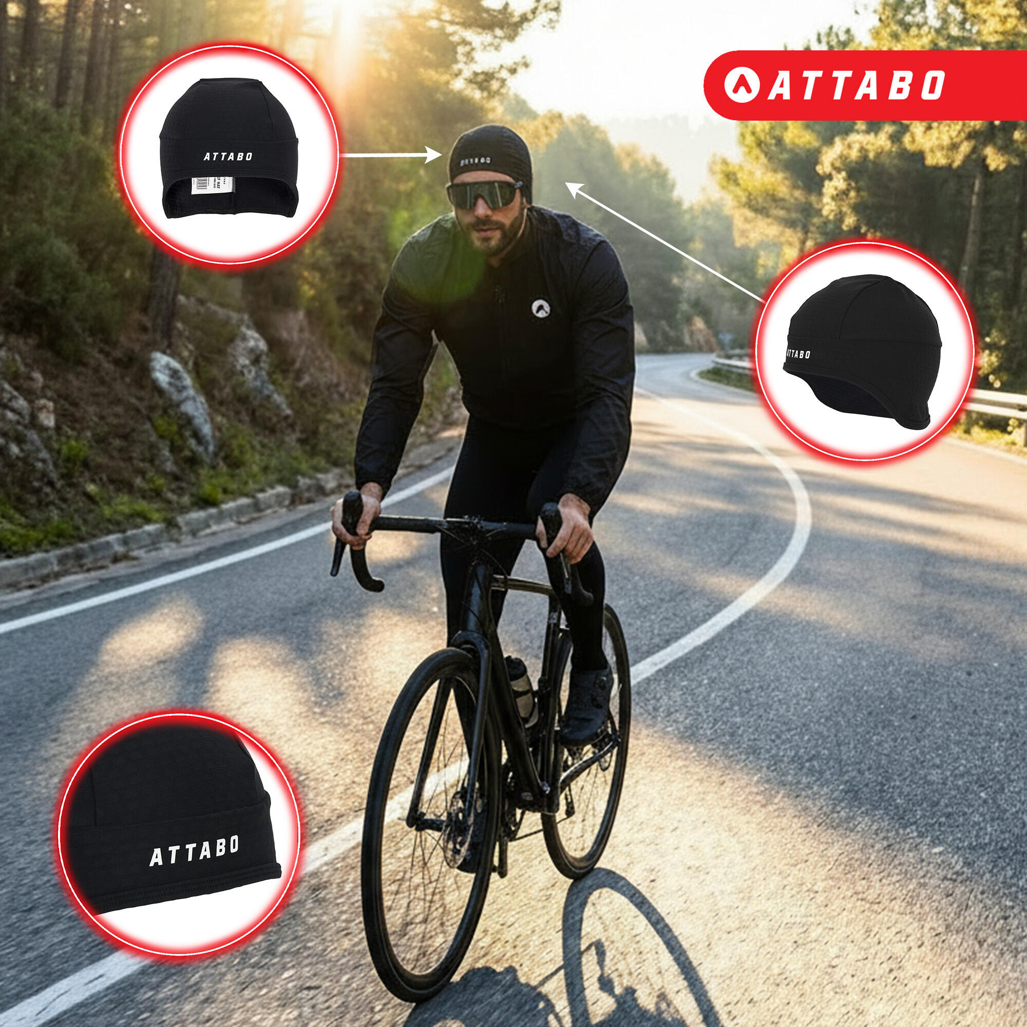 Casquette de vélo ATTABO LOREEF HAT doublée 3/7