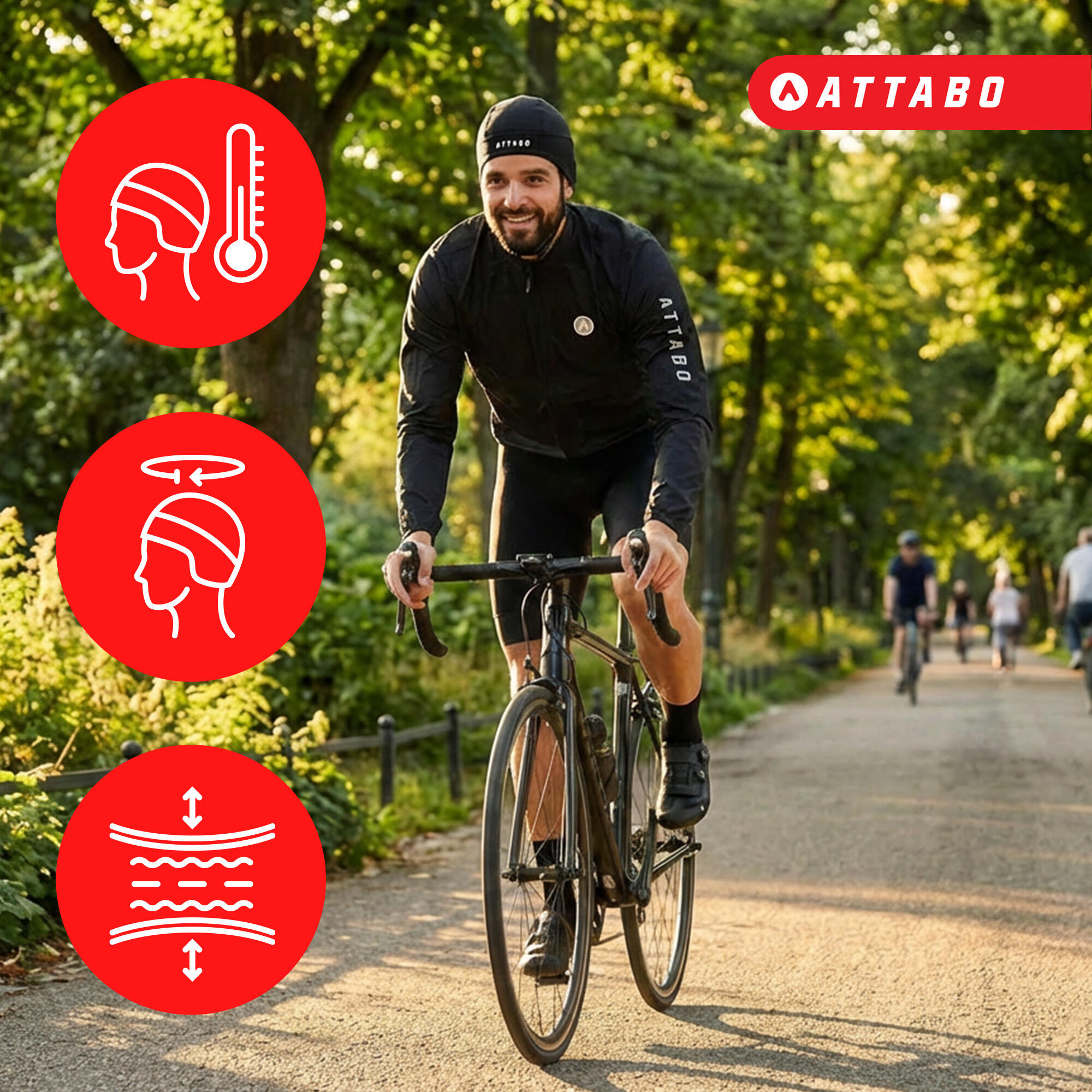 Casquette de vélo ATTABO LOREEF HAT doublée 4/7