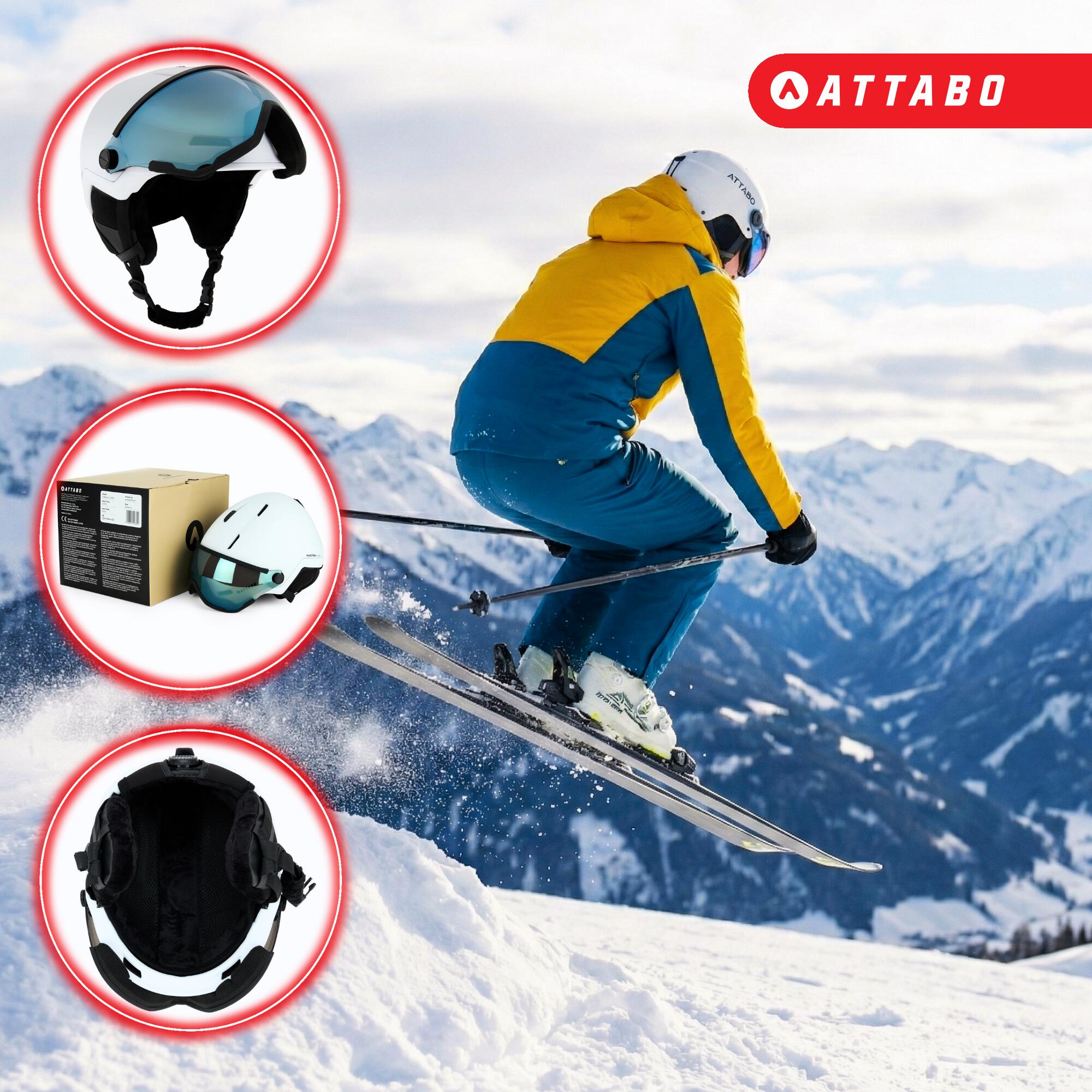 ATTABO Avens 2.0 Skihelm met vizier 6/7