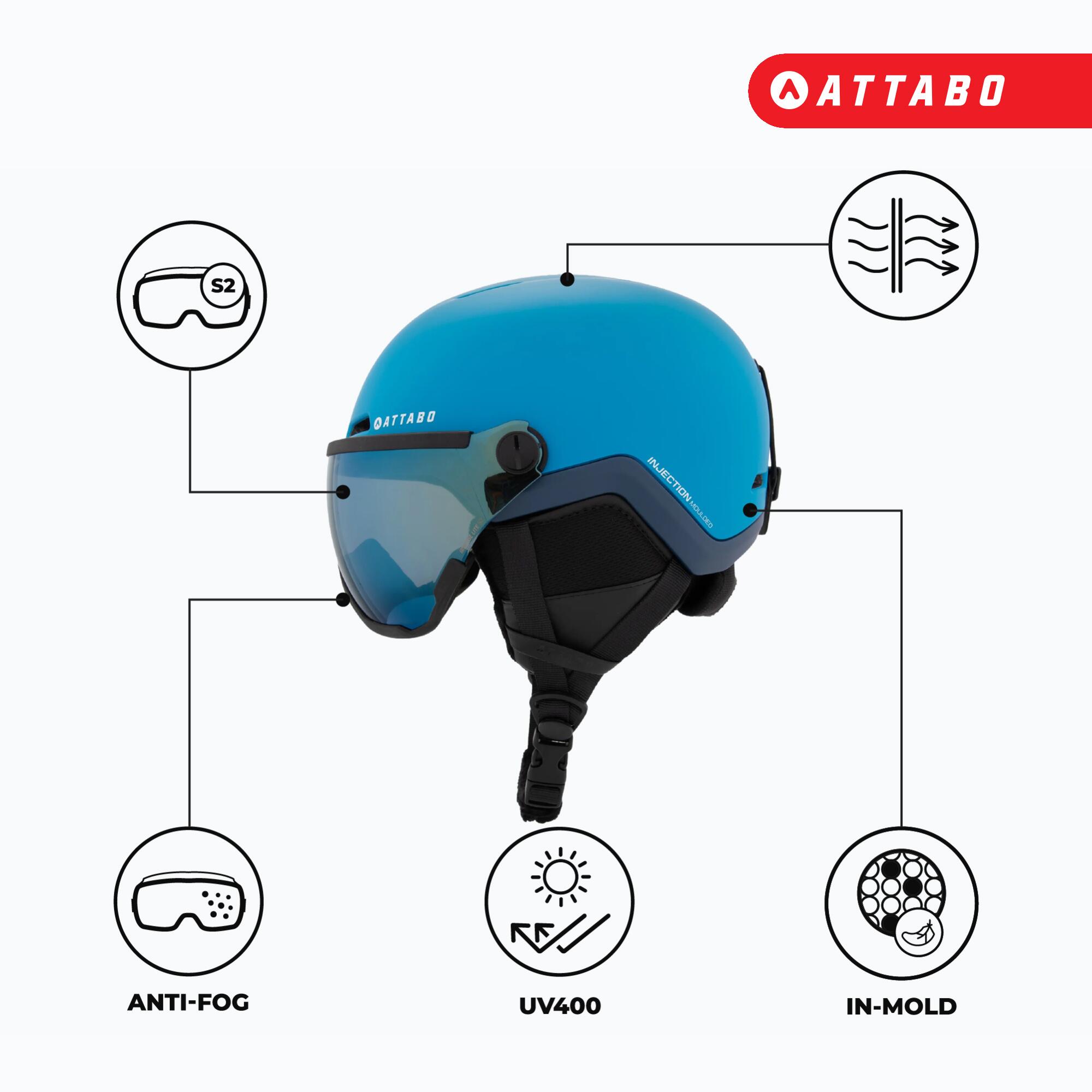 Kinder-Skihelm ATTABO Avens 2.0 Jr Visier 7/7