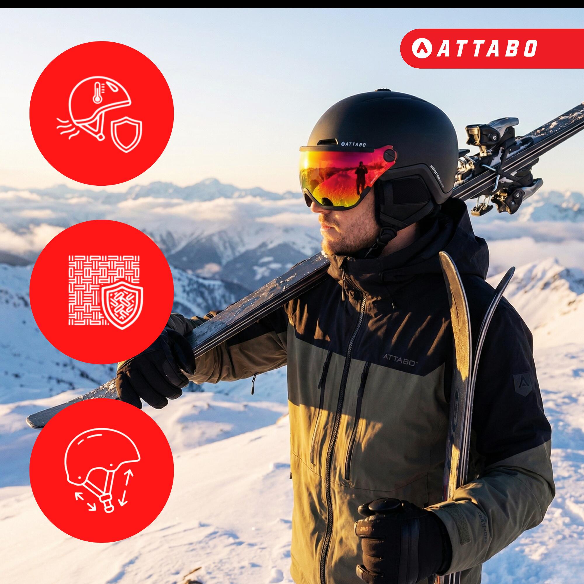 Capacete de esqui ATTABO Avens 2.0 com viseira 2/7