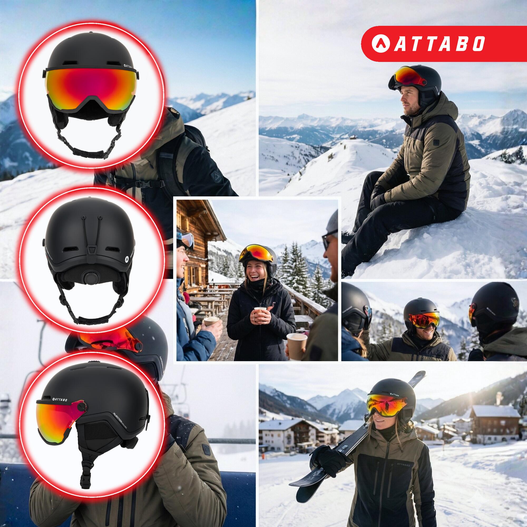 Capacete de esqui ATTABO Avens 2.0 com viseira 4/7