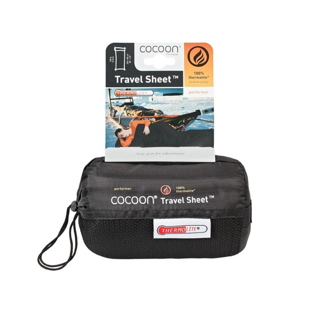 Cocoon Travelsheet Thermolite Performer - Volcano Black 3/4