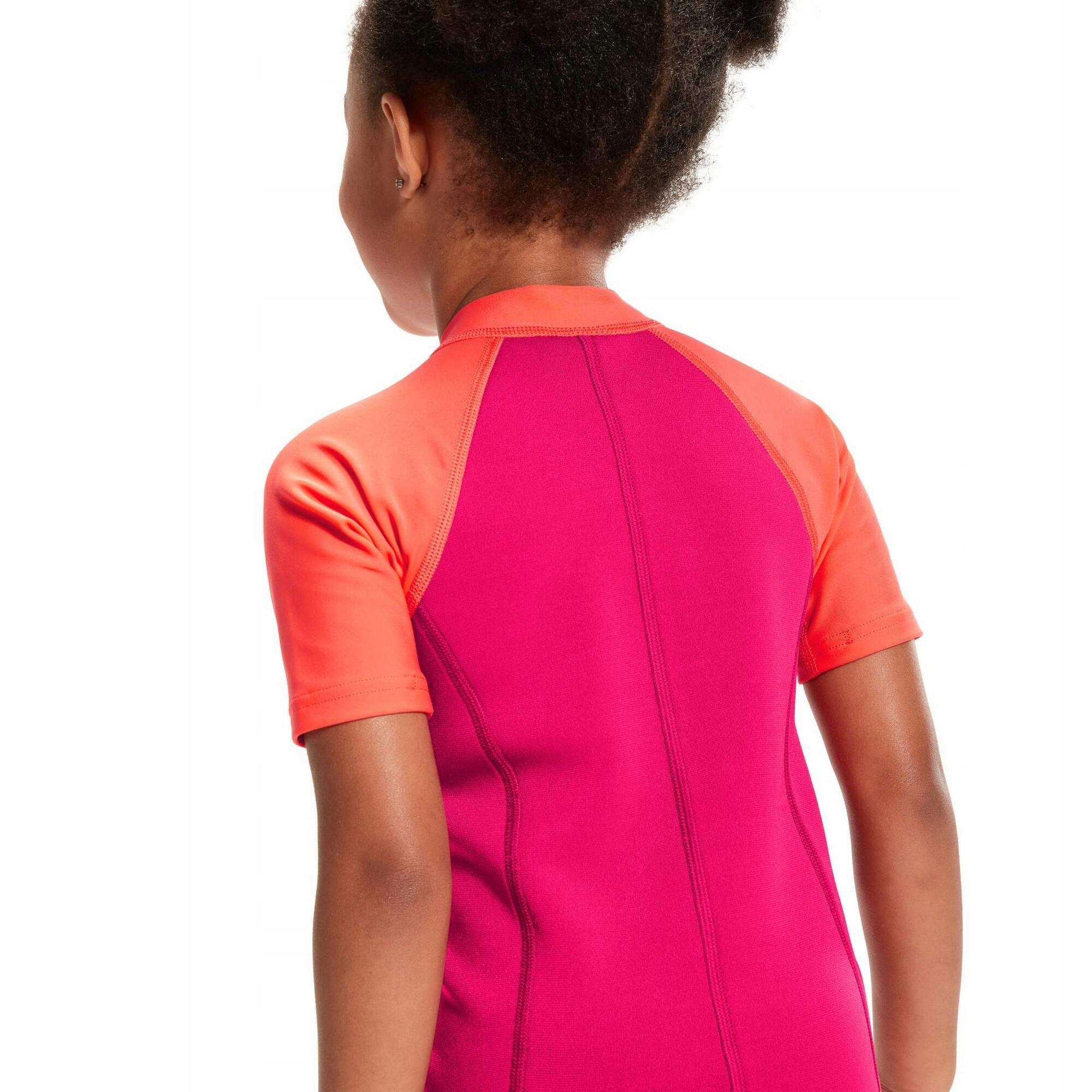 Maillot De Bain 1 Pièce LEARN TO SWIM Fille (Rouge Vif / Corail) 2/4
