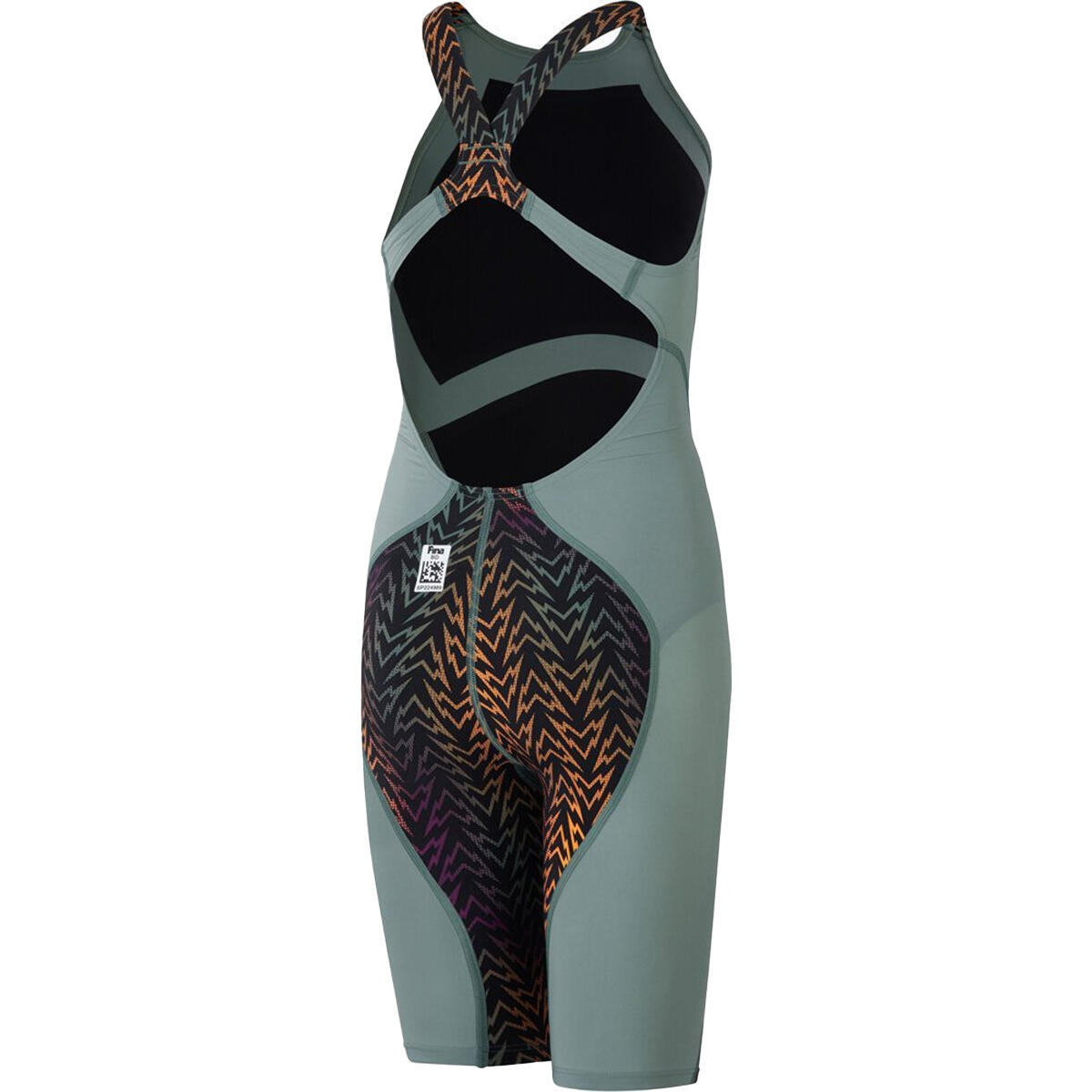 Maillot De Bain 1 Pièce IGNITE Fille (Vert / Noir / Orange) 2/3