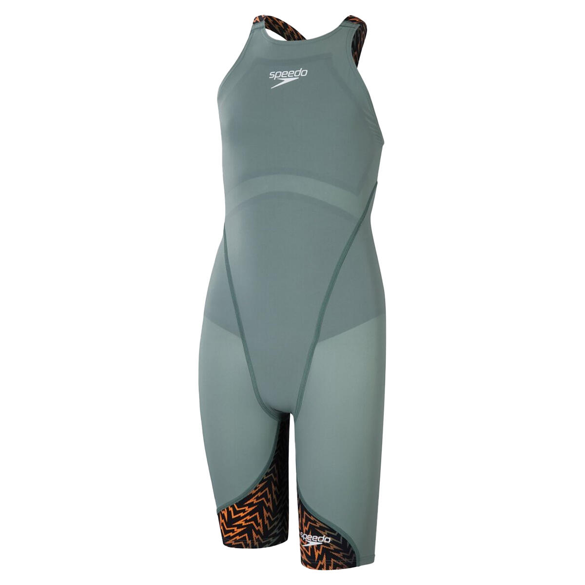Maillot De Bain 1 Pièce IGNITE Fille (Vert / Noir / Orange) 1/3