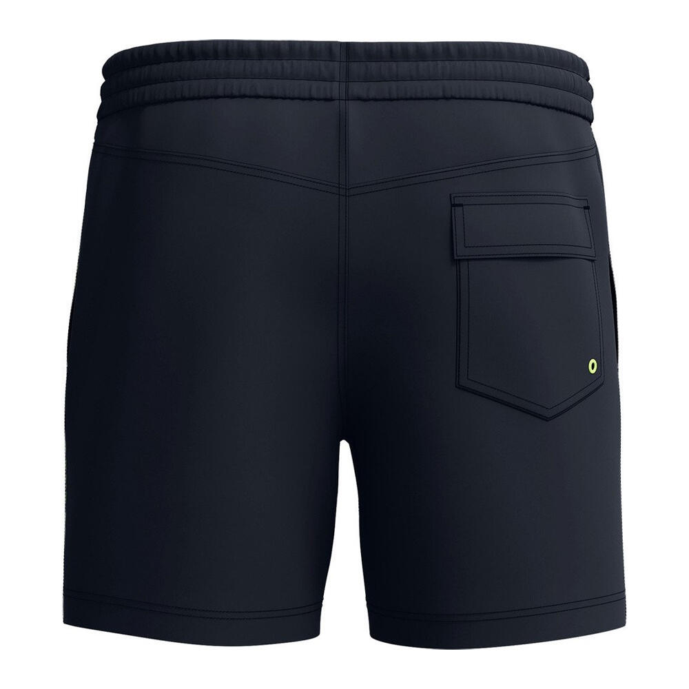 Bermudas Medley Logotipo para Hombre Negro, Hiperamarillo 2/4